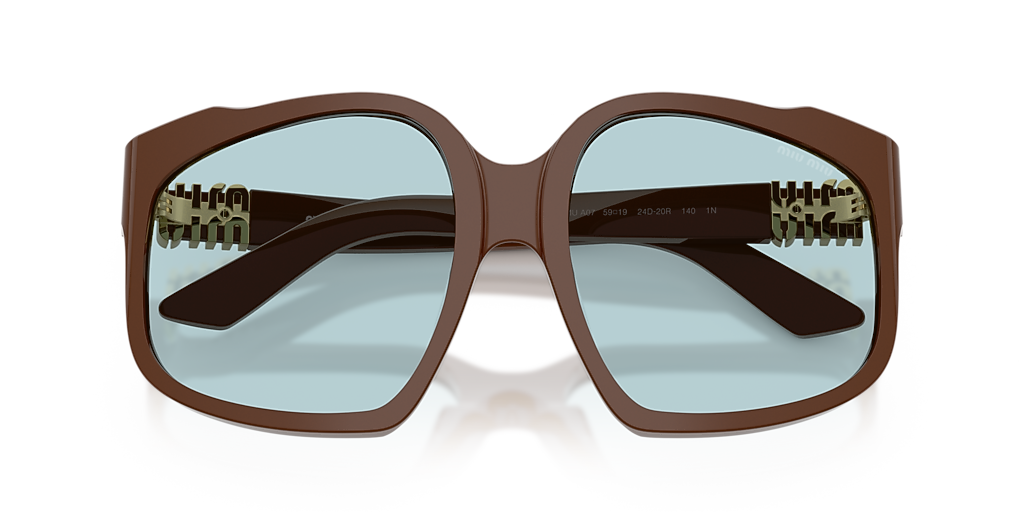 Miu Miu MU A07S L (59 - 19) with Blue lenses and Brown frame