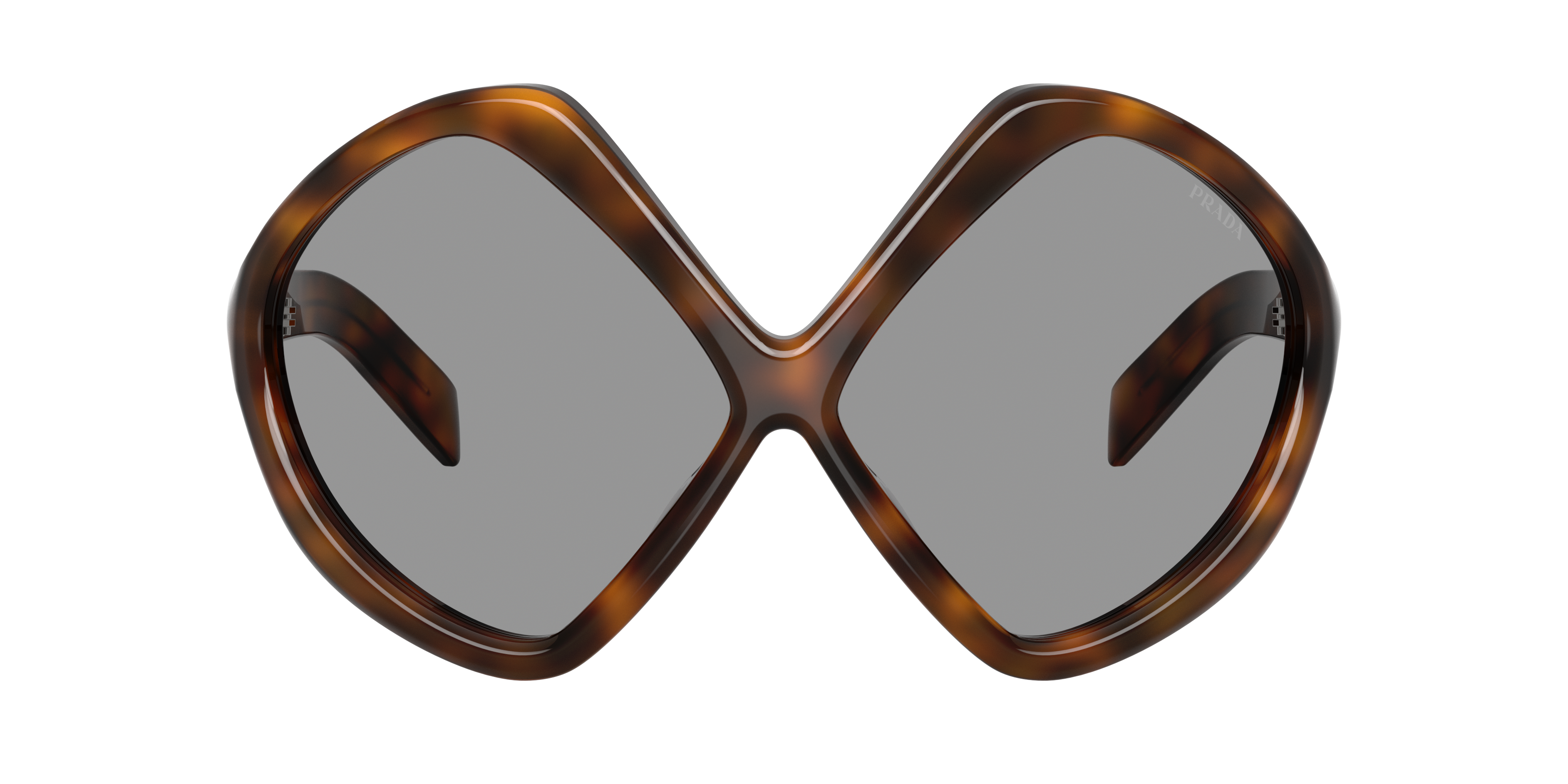 Prada Pr B21s Runway 20d50q Juniper Tartarugato Sunglasses In Brown
