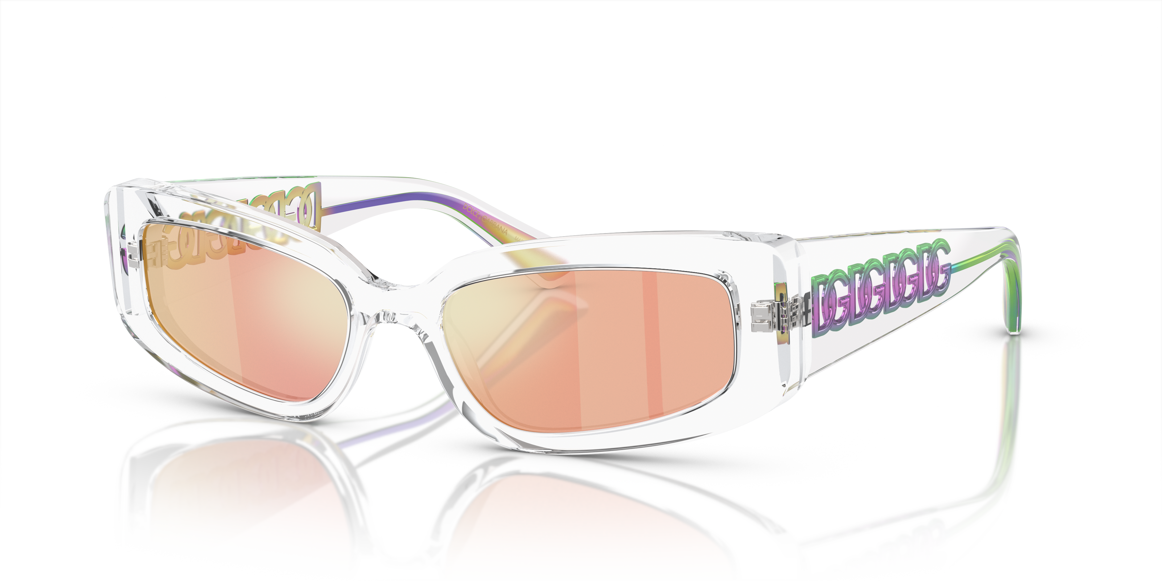 Dolce&Gabbana DG4445 S (54 - 18) with Brown lenses and Transparent ...