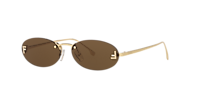 FENDI FE4075US Gold - Women Sunglasses, Green Lens