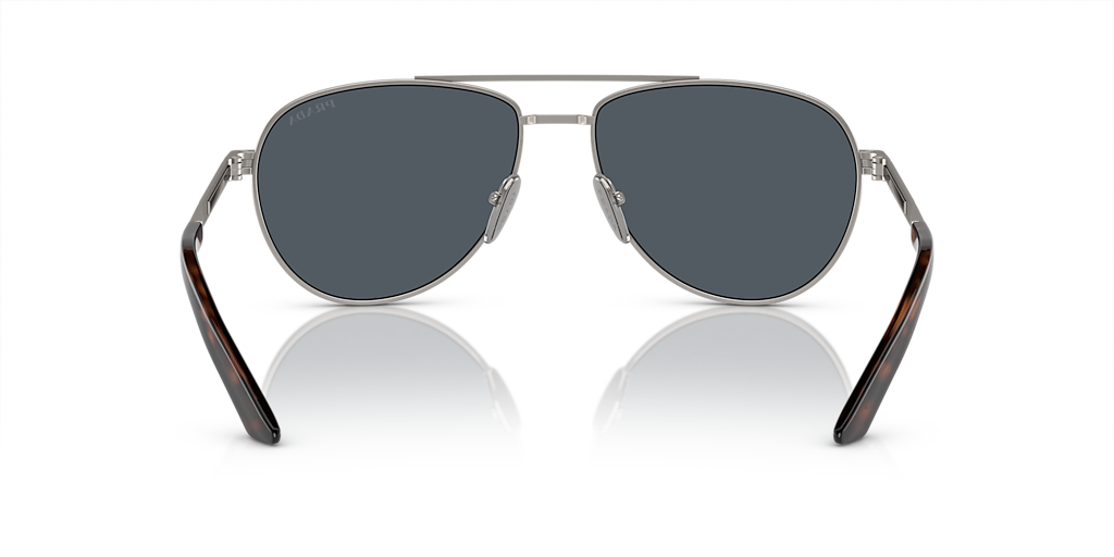 PRADA PR A54S Matte Gunmetal - Men Luxury Sunglasses, Dark Grey Lens