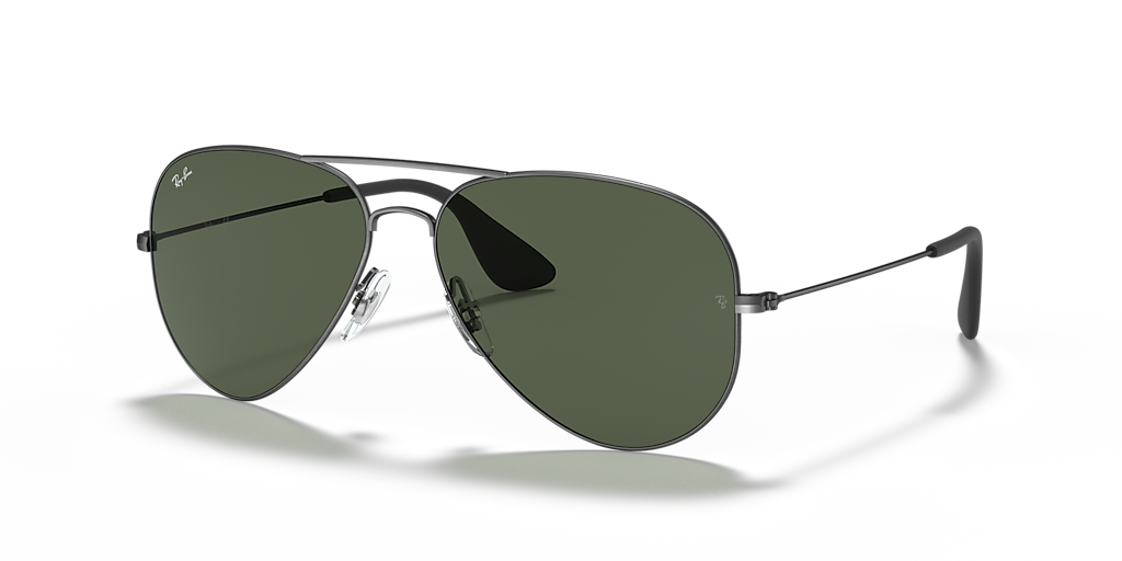 Ray-Ban RB3558 L (58 - 14) with Green lenses and Black frame