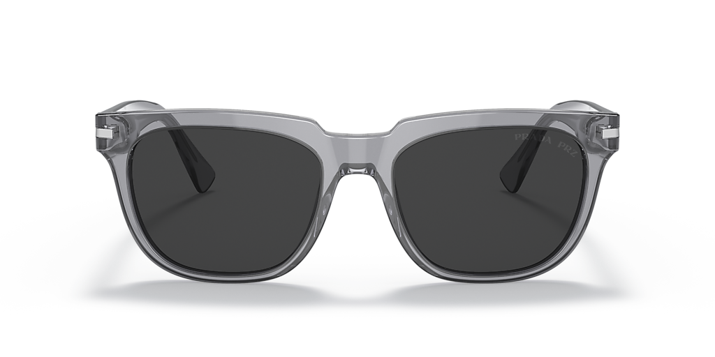 PRADA PR 04YS Transparent Grey - Men Luxury Sunglasses, Polarized Black Lens