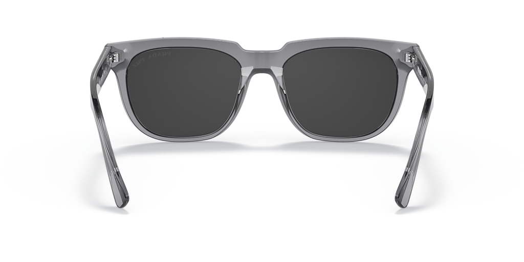 PRADA PR 04YS Transparent Grey - Men Luxury Sunglasses, Polarized Black Lens