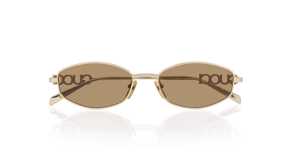 Gucci GG1802S M (55 - 18) with Brown lenses and Gold frame  display picture 3