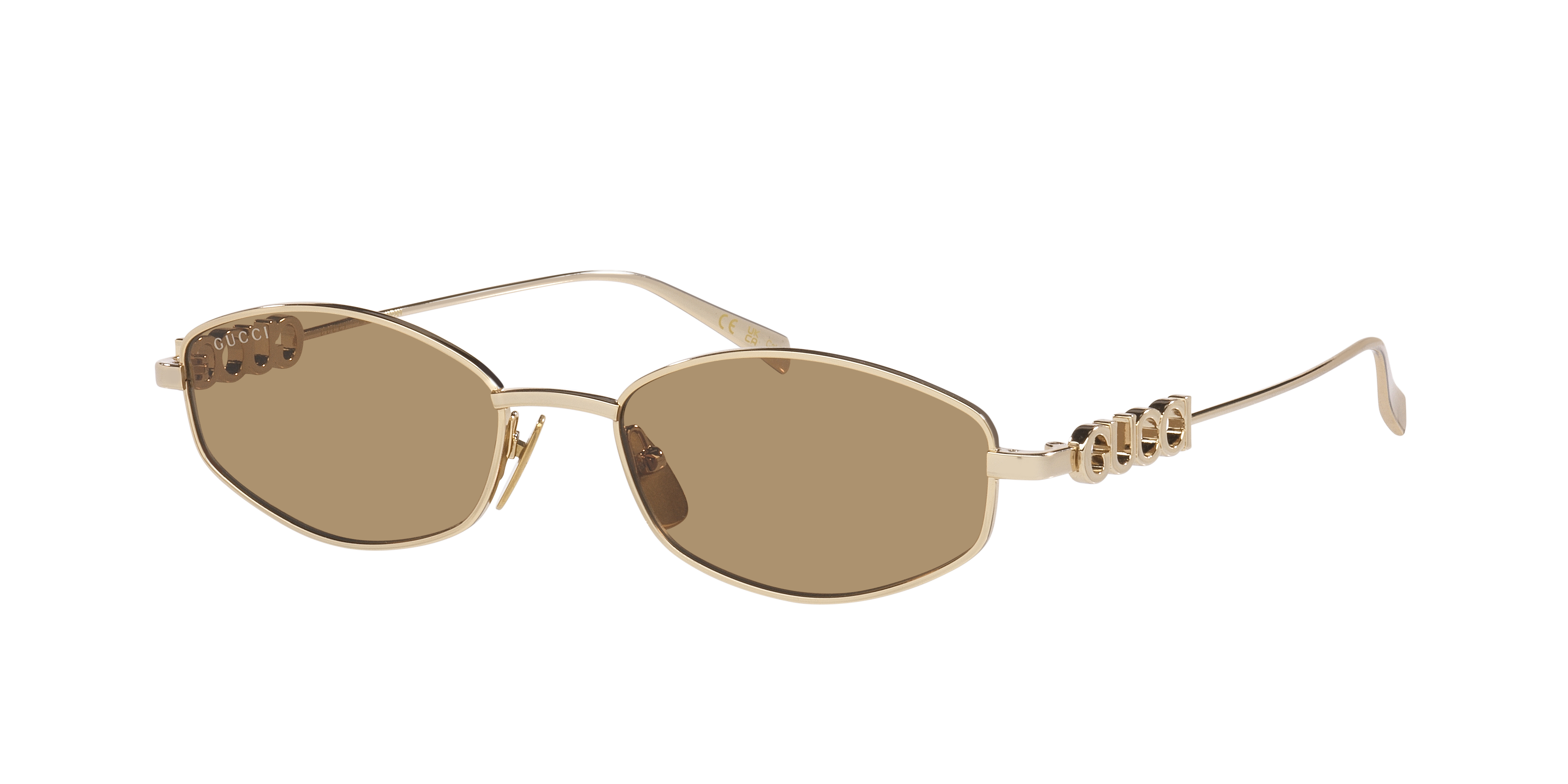 Gucci Woman Sunglass GG1802S -  Frame color: Gold, Lens color: Brown