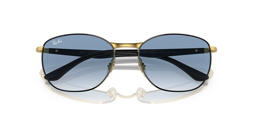 Ray Ban Rb3702 Ray-Ban RB3702 L (57 - 18) with Blue lenses and Black frame | Sunglass Hut®