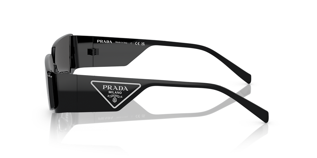 PRADA PR 58ZS Black - Men Luxury Sunglasses, Dark Grey Lens