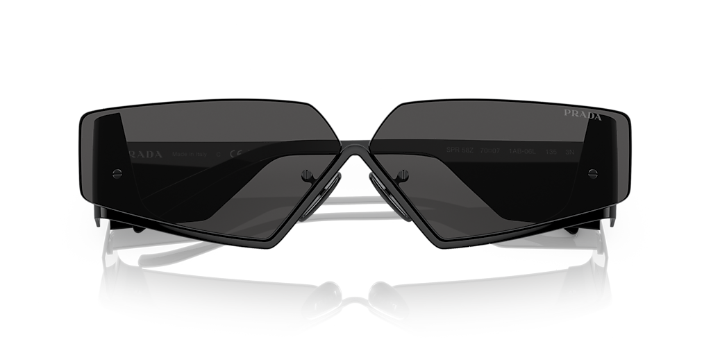 PRADA PR 58ZS Black - Men Luxury Sunglasses, Dark Grey Lens