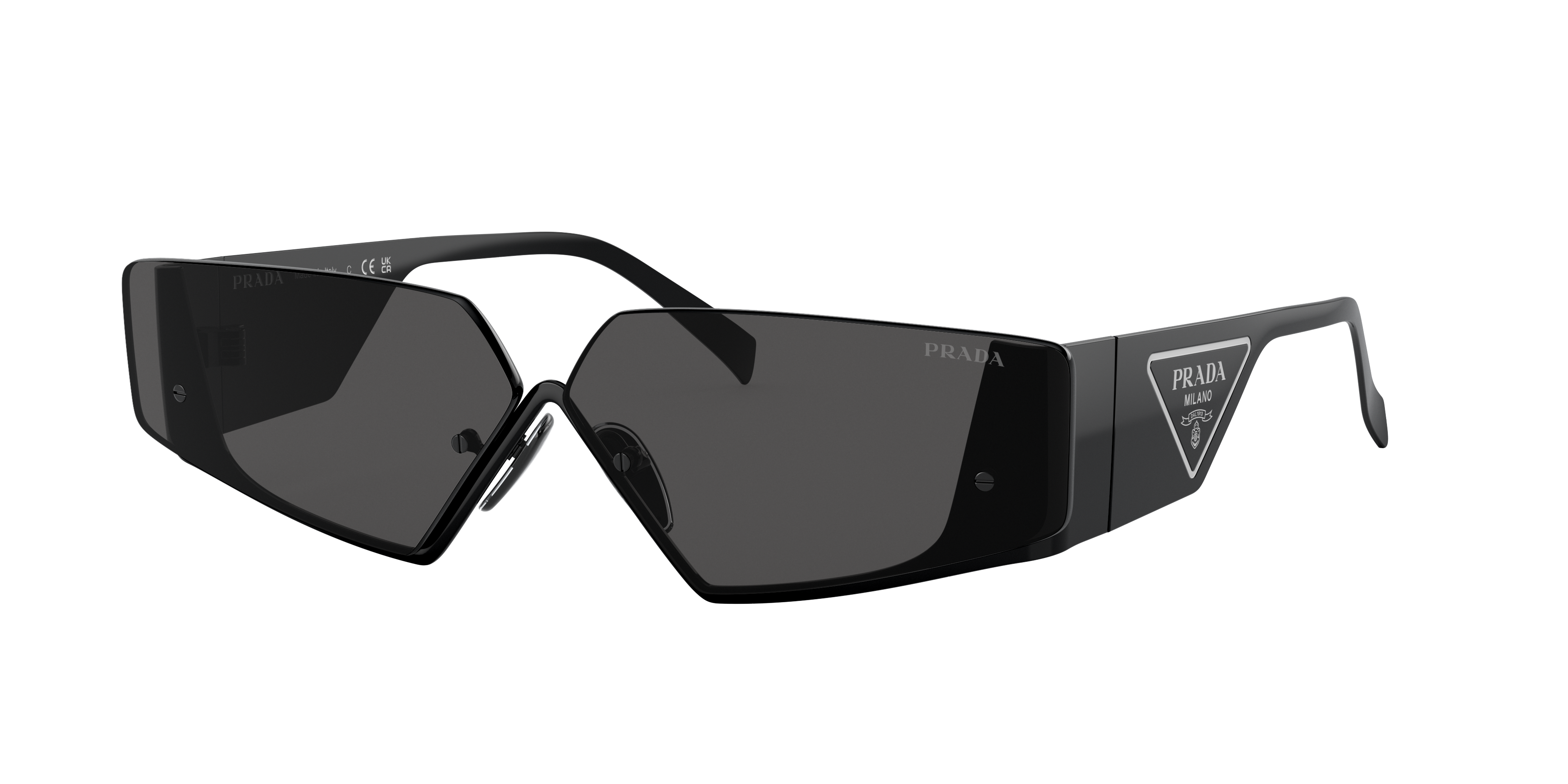 Prada Rectangular Sunglasses In Black