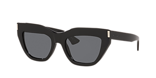 サンローラン SLM103 キャットアイ 黒 Saint Laurent SL M103 XL (59 - 15) with Black lenses and