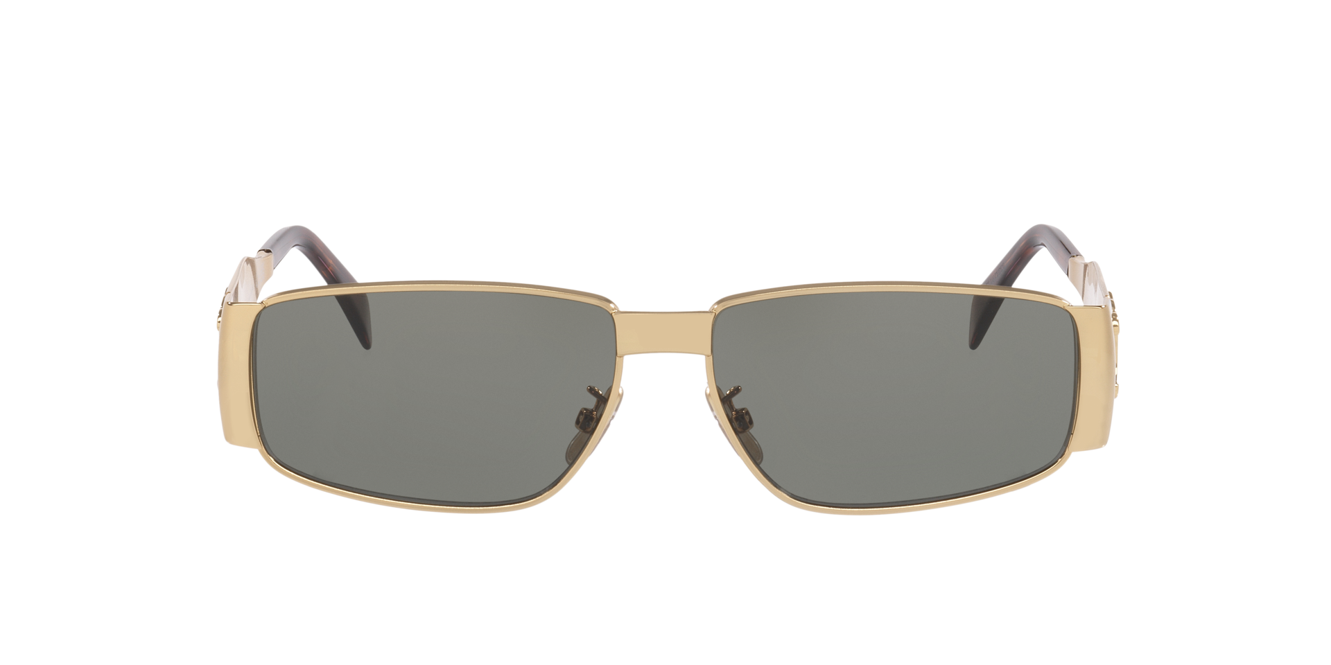 Celine Metal Triomphe CL40325U M (59 - 14) with Green lenses 