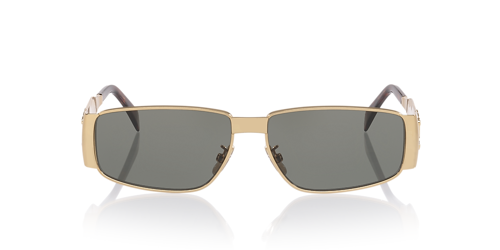 Celine Metal Triomphe CL40325U M (59 - 14) with Green lenses  display picture 1