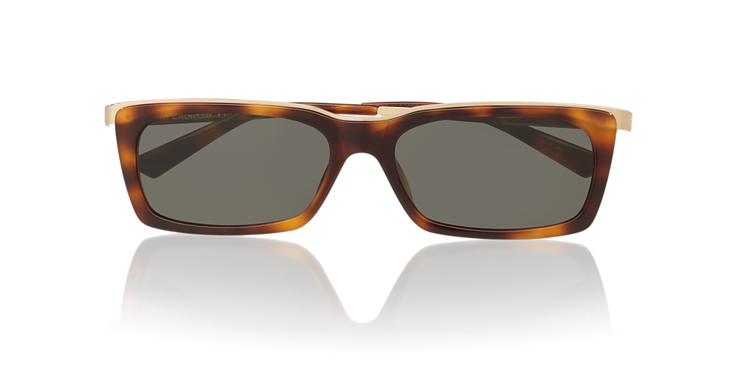 SAINT LAURENT レクタンクルフレムサンクラス SL766F 001 Saint Laurent SL 766/F 001 - Black Sunglasses for Man and