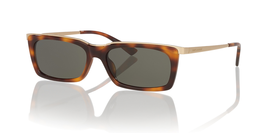 【関税＆送料込み】SAINT LAURENT Sunglasses Yves Saint Laurent - Brown Tortoise Square Sunglasses