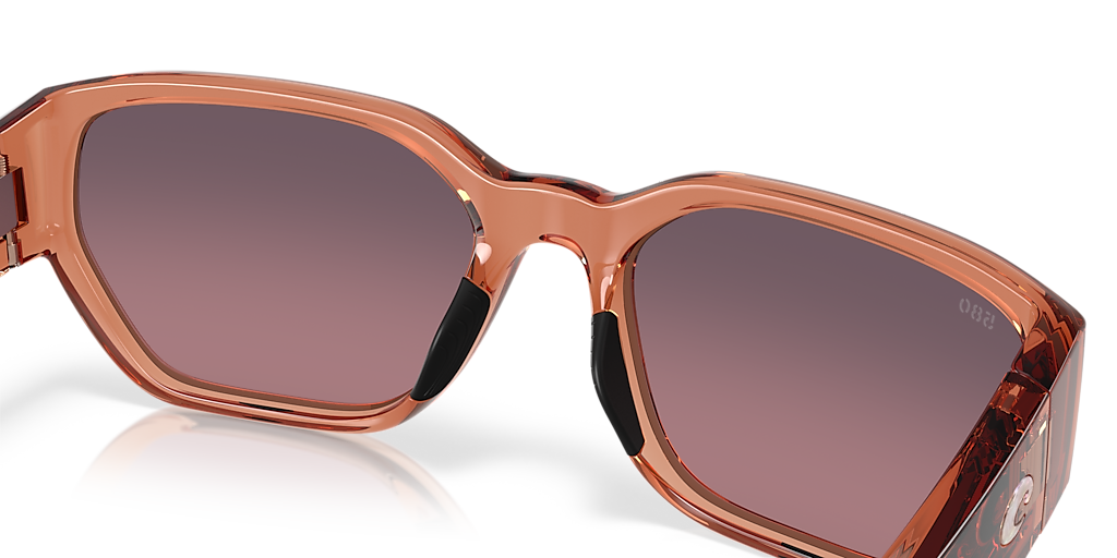 COSTA 6S9125 Clemente Translucent Pink Sands - Unisex Sunglasses, Rose Gradient Lens