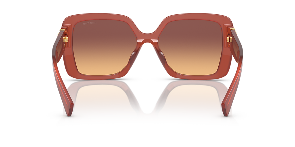 MIU MIU サングラス 0MU10YS 11M01T 56 CLEAR / BROWN Miu Miu MU 10YS M (56 - 17) with Orange lenses and Red frame