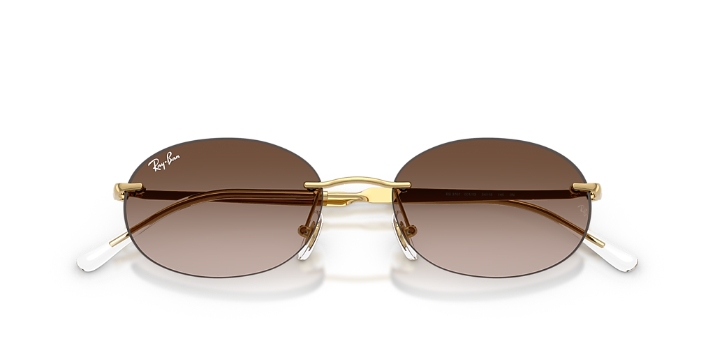 Ray-Ban RB3767 S (54 - 18) with Brown lenses and Gold frame  display picture 2