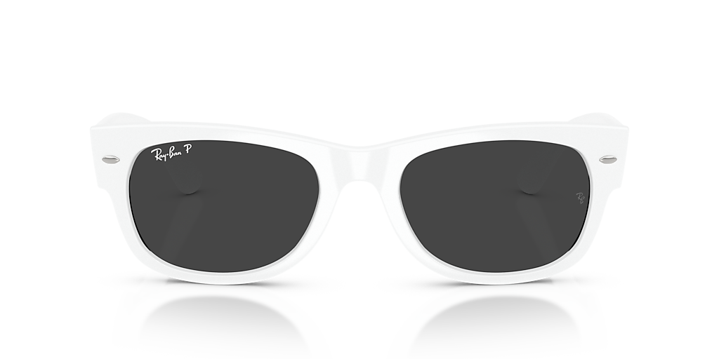 Ray-Ban Mega Wayfarer II XL (55 - 21) with Black lenses and White