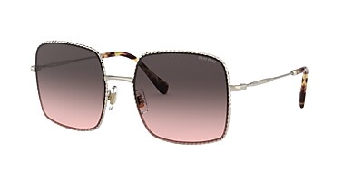Miu Miu MU 61VS 56 Pink Gradient Grey & Pale Gold Sunglasses  