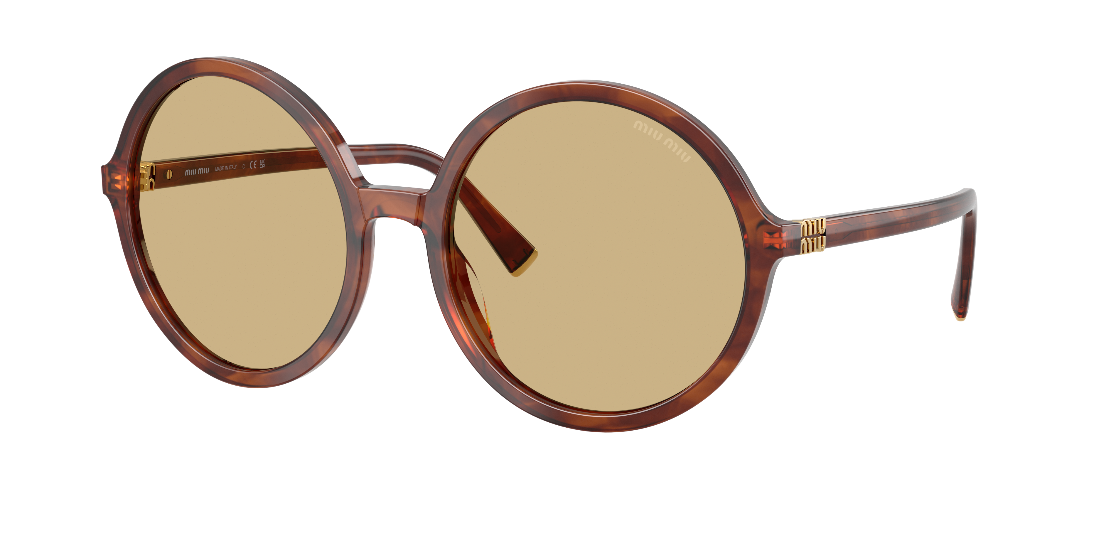 Miu Miu Woman Sunglass Mu B02s In Brown