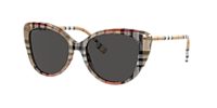 BURBERRY BE4407 Black - Women Luxury Sunglasses, Dark Grey Lens
