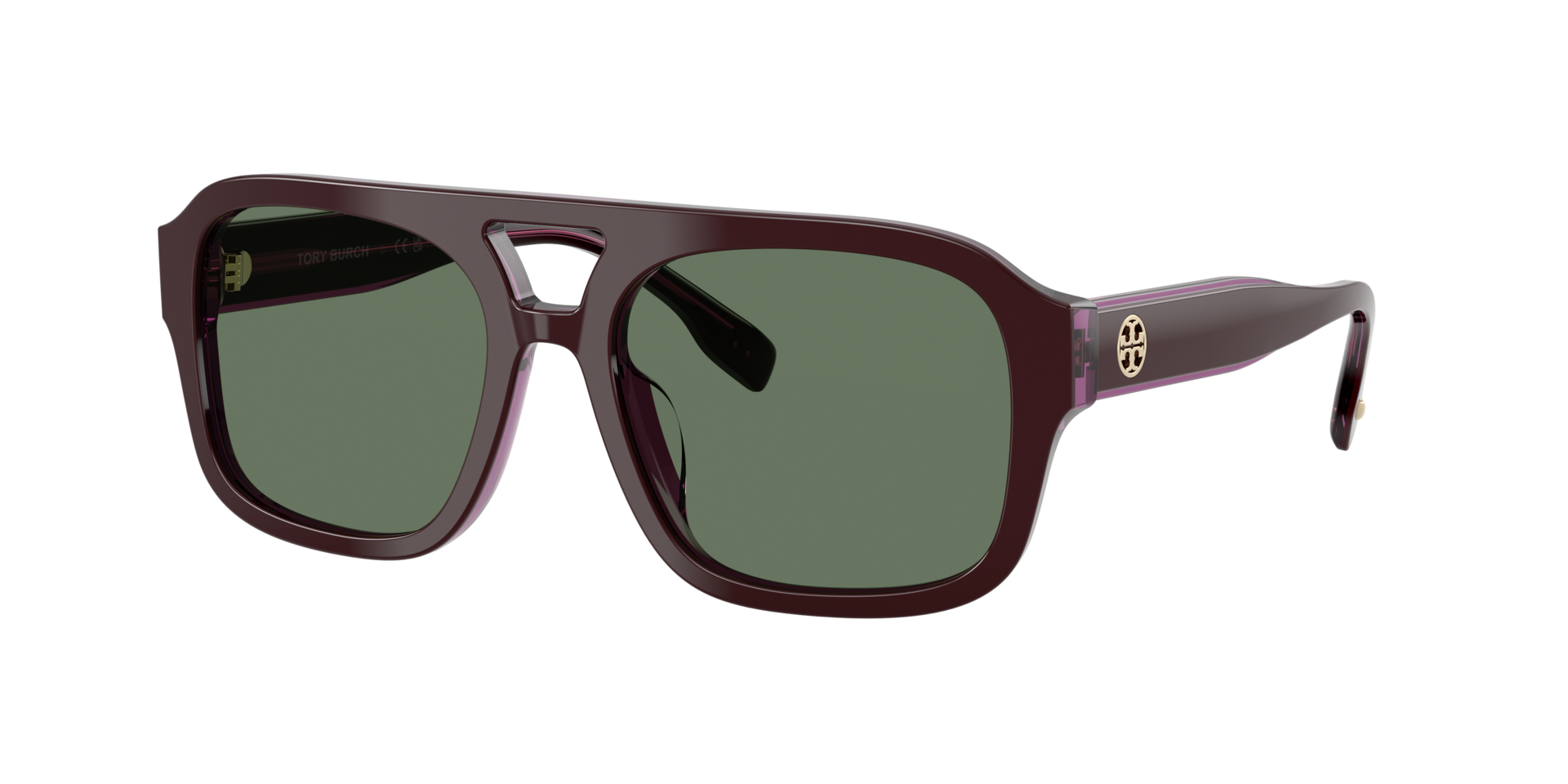 Tory Burch Woman Sunglass TY7224U -  Frame color: Purple Crystal, Lens color: Dark Green