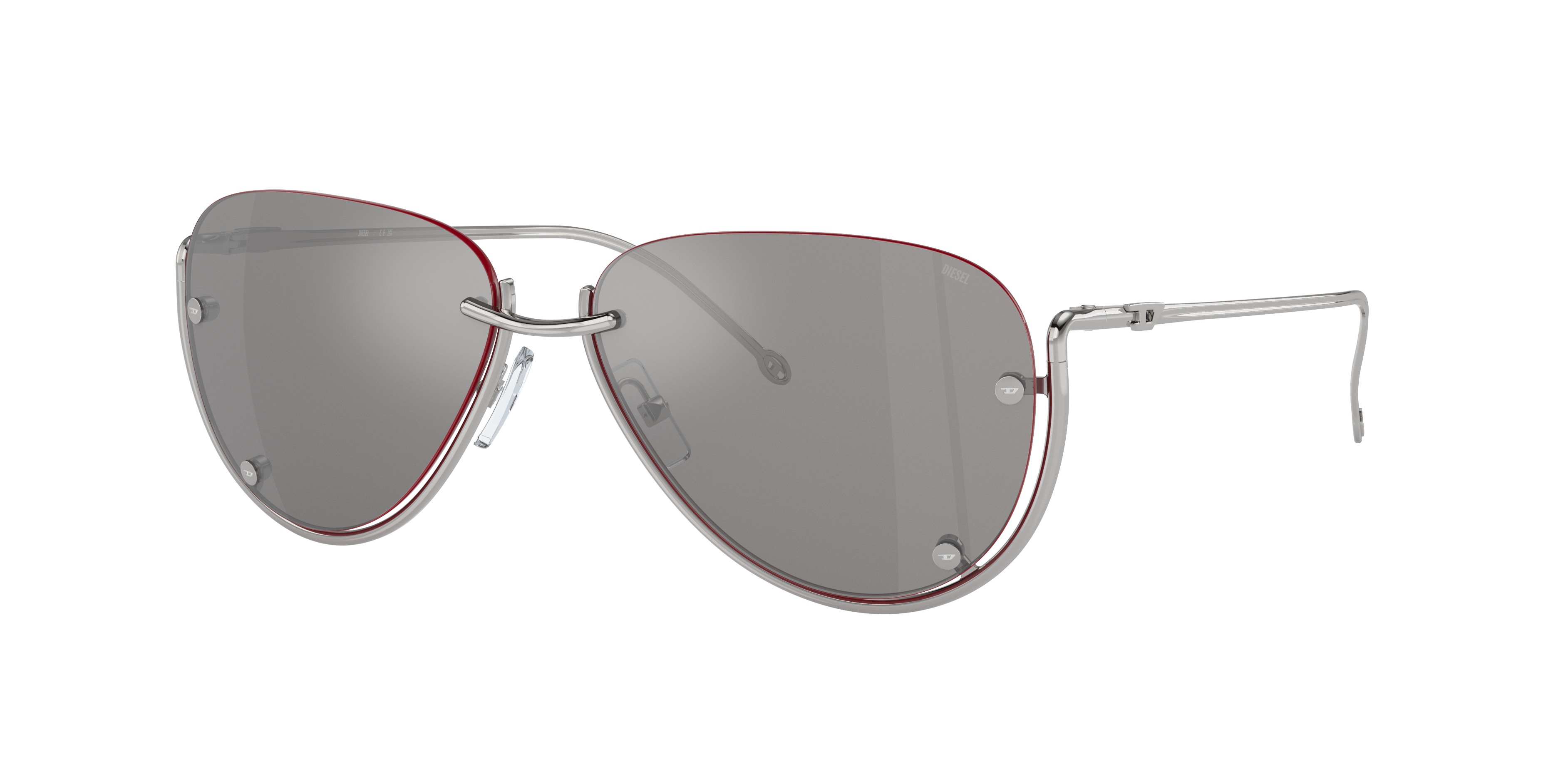 Diesel Unisex Sunglass Dl1003 In Mirror Grey