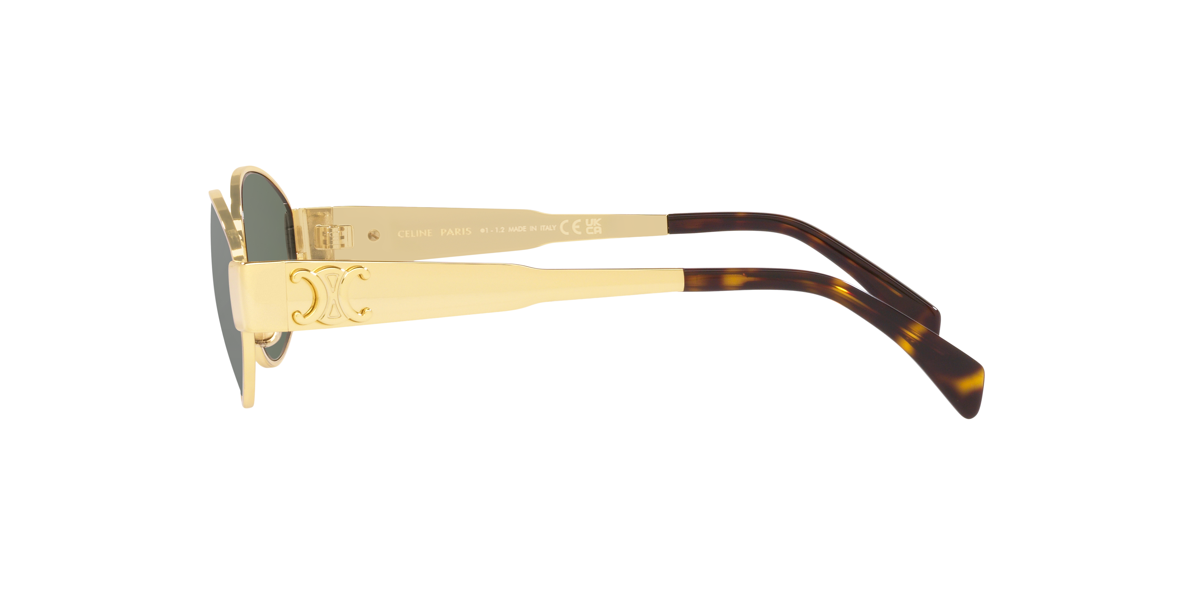 Celine CL40235U S (54 - 18) with Green lenses and Gold frame