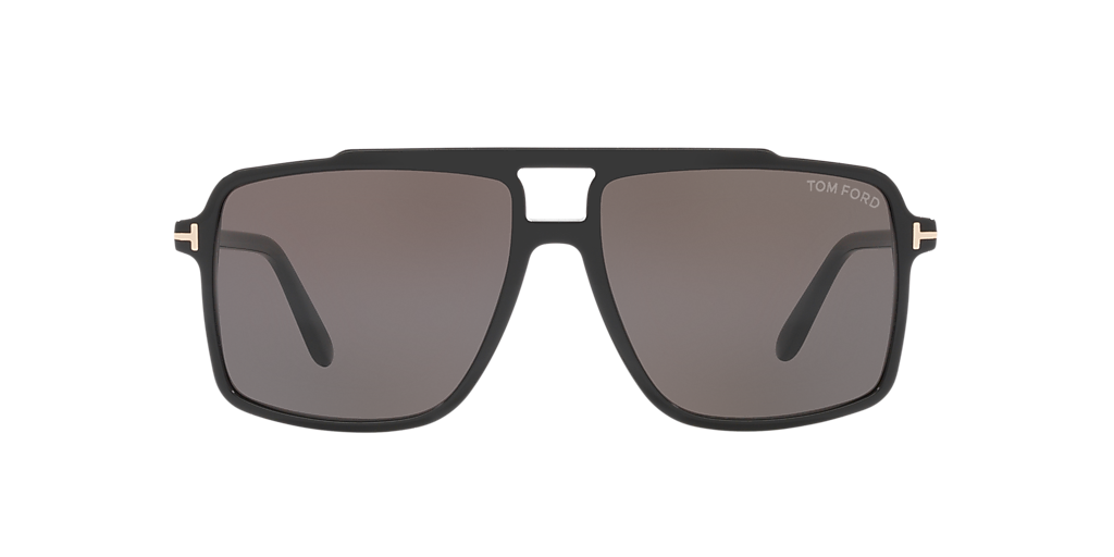 TOM FORD Kemp Black Shiny - Men Luxury Sunglasses, Grey Lens