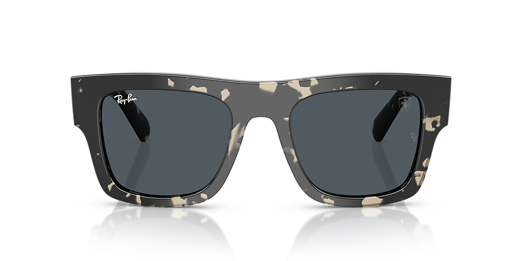 RAY-BAN RB2217M Scuderia Ferrari Collection Black - Unisex Sunglasses, Dark Green Lens