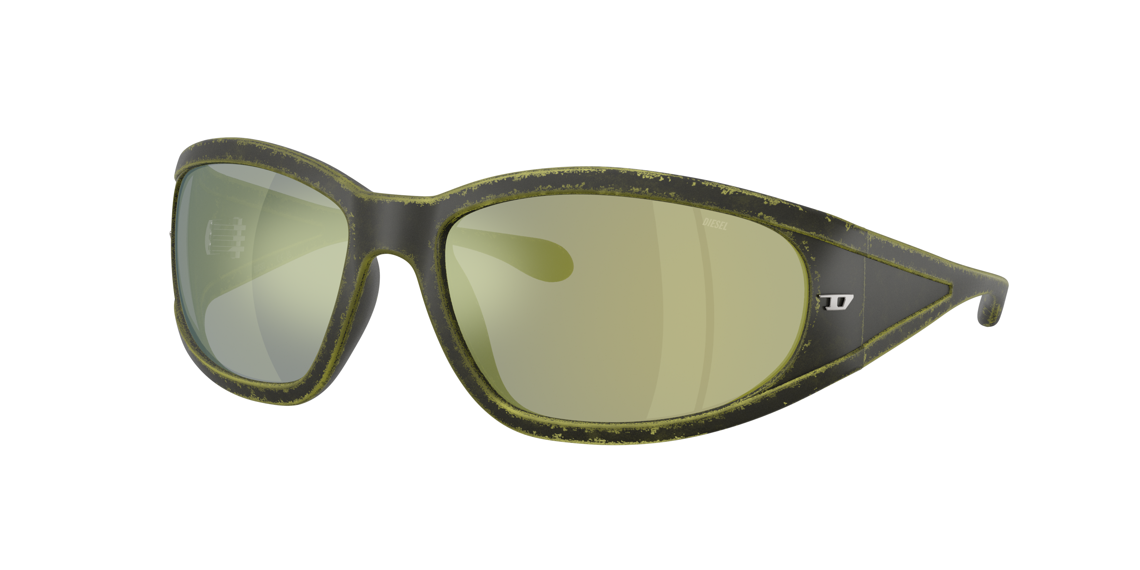 Diesel Unisex Sunglass Dl3002 In Dark Violet Emerald Iridium
