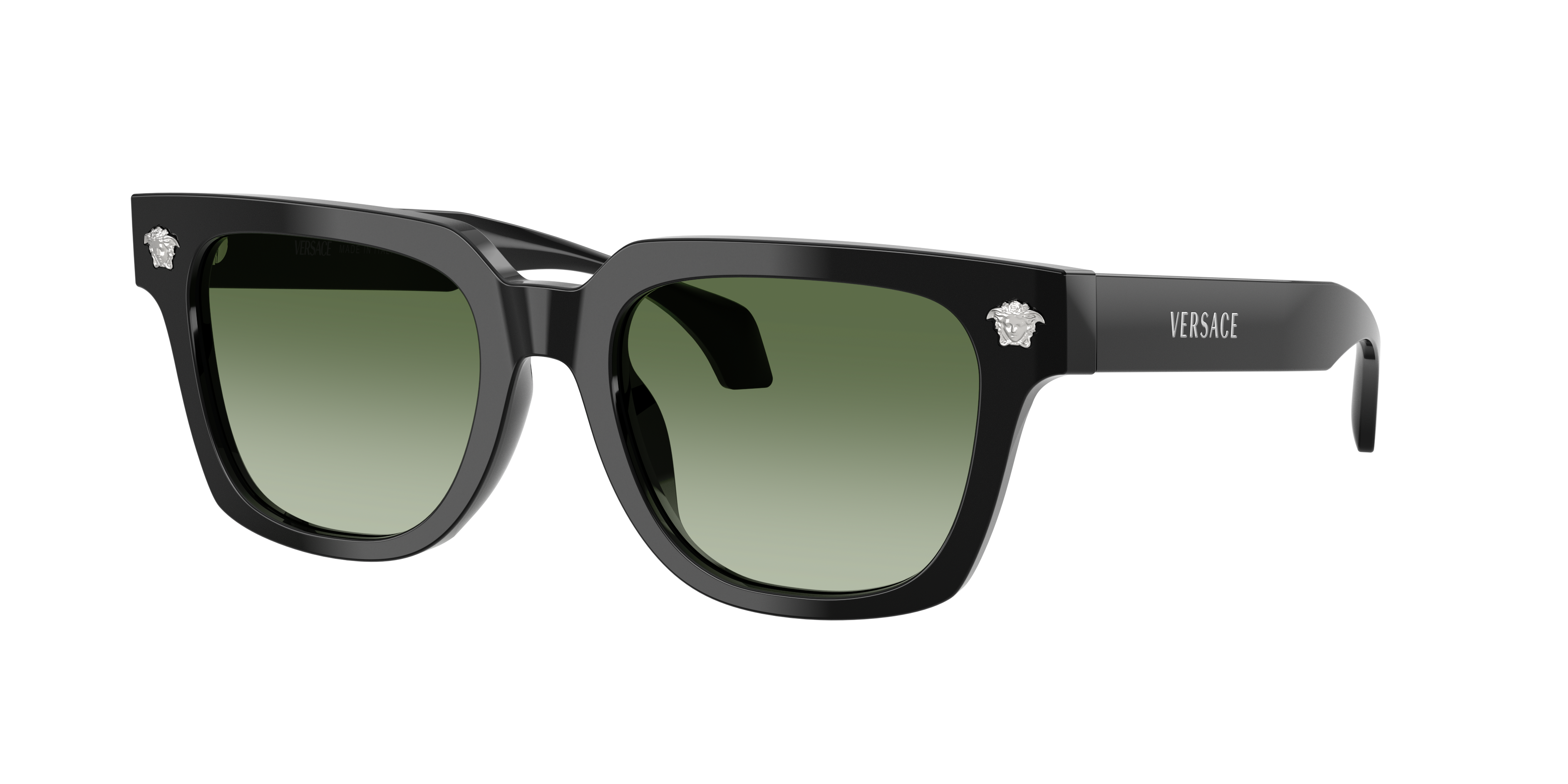 Versace Man Sunglass VE4510U -  Frame color: Black, Lens color: Green Gradient