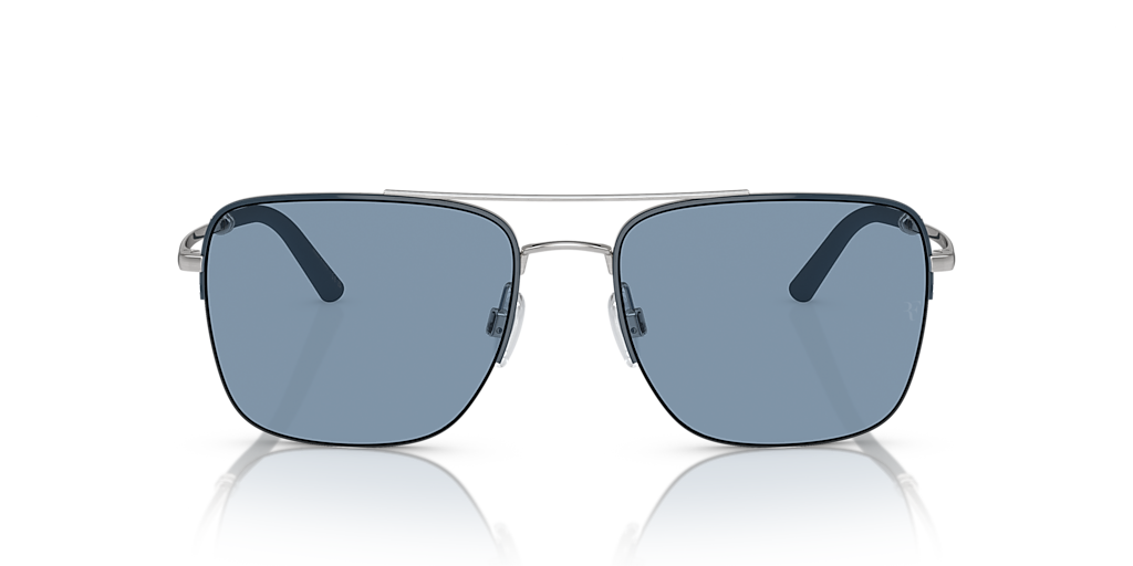 OLIVER PEOPLES OV1343S R-2 Blue Ash/Brushed Silver - Men Luxury Sunglasses, Marine Lens