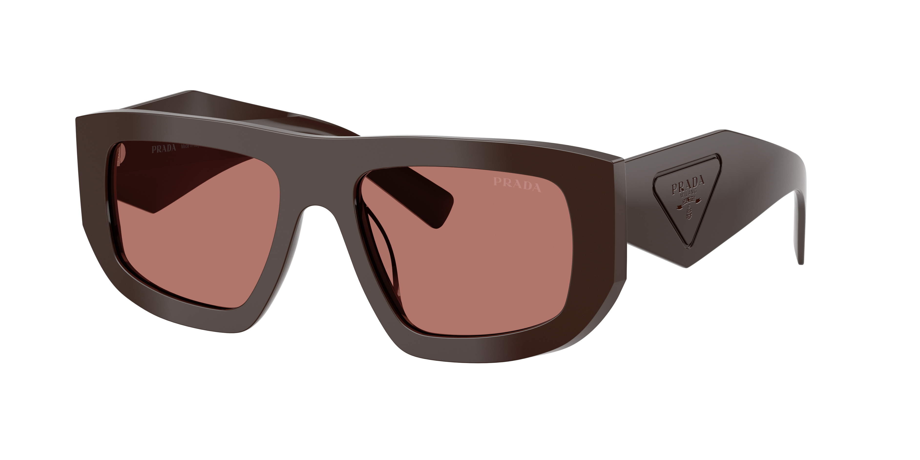 Prada Damen Bordeaux Frau Sunglass Pr D04su - Rahmenfarbe: Cigar, Linsenfarbe: