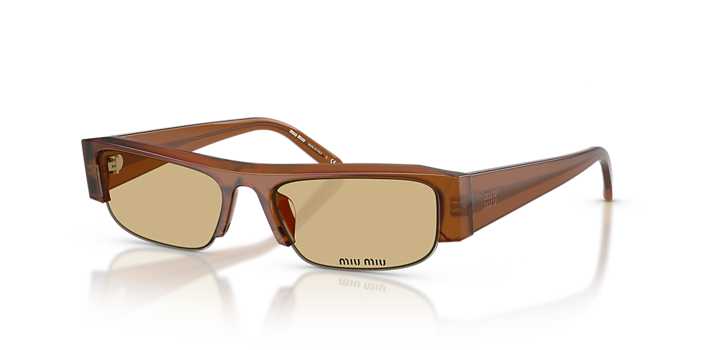 Miu Miu MU B07S XS (51 - 17) with Yellow lenses and Brown frame