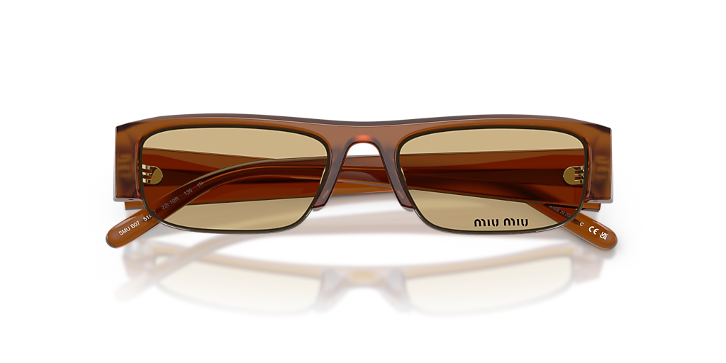 Miu Miu MU B07S XS (51 - 17) with Yellow lenses and Brown frame