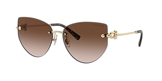 Jimmy Choo JC4004HB 59 Gradient Brown & Pale Gold Sunglasses 