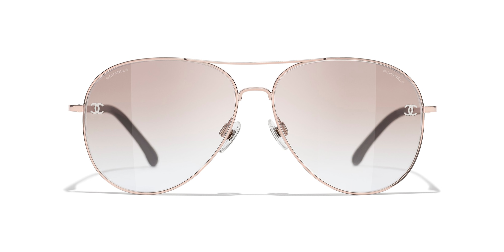 Chanel Pilot Sunglasses CH4189TQ XL (59 - 14) with Brown lenses and Pink  frame | Sunglass Hut®