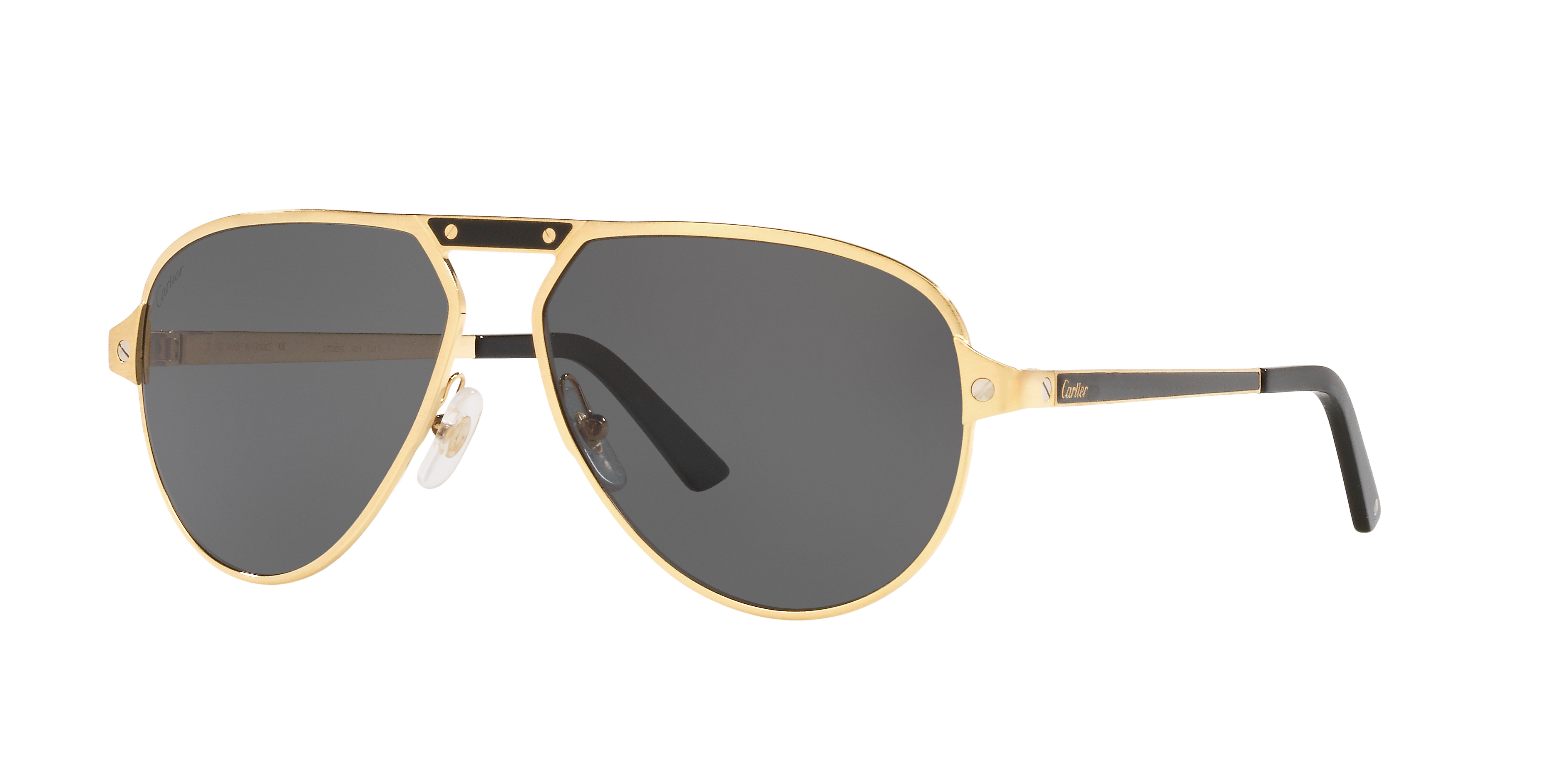 Cartier CT0101S XL (60 - 14) with Grey lenses and Gold frame