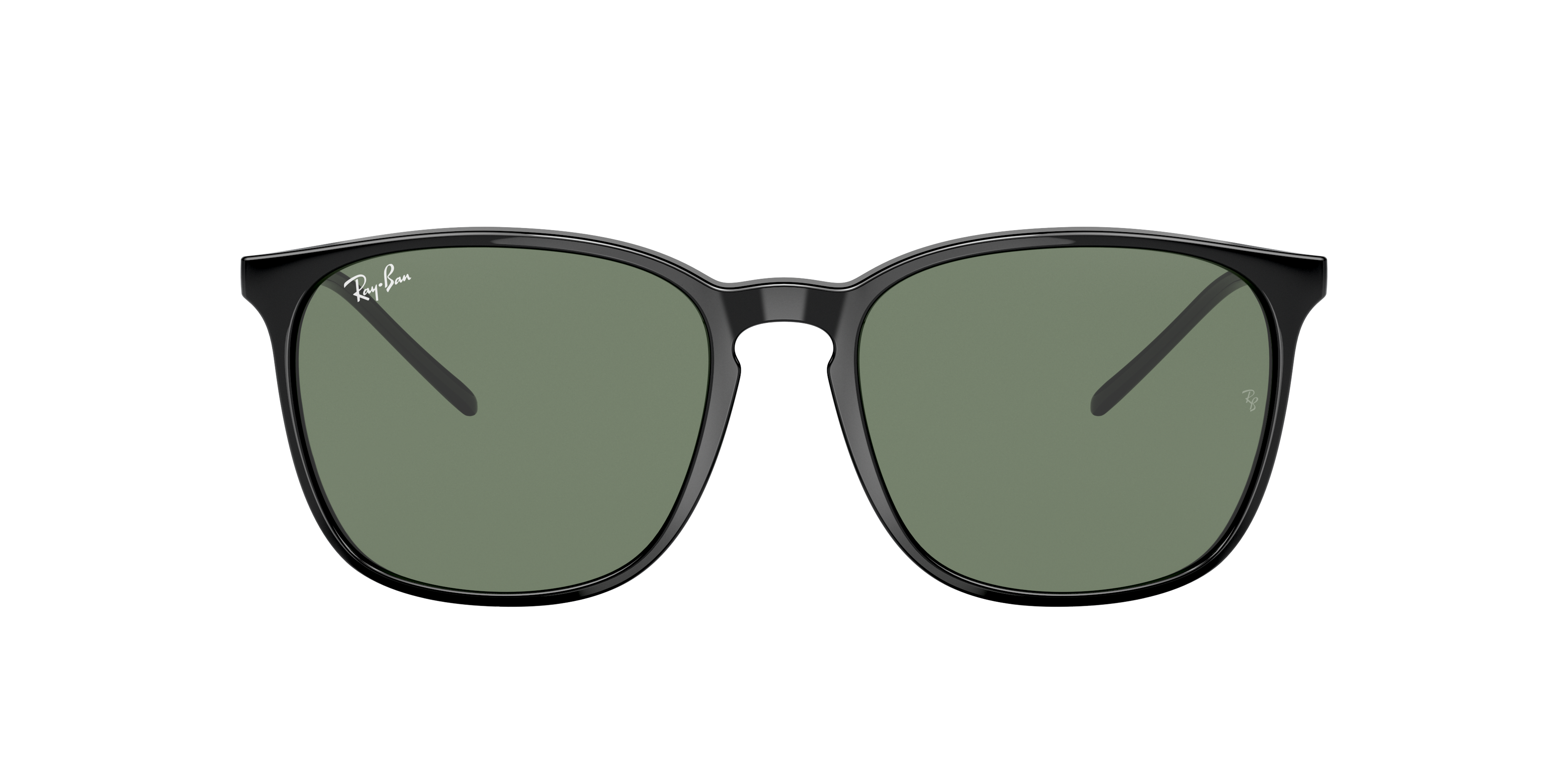 Ray-Ban RB4387F M (55 - 18) with Green lenses and Black frame