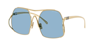 Miu Miu MU A55S XS (57 - 18) with Blue lenses and Gold frame  display picture 1