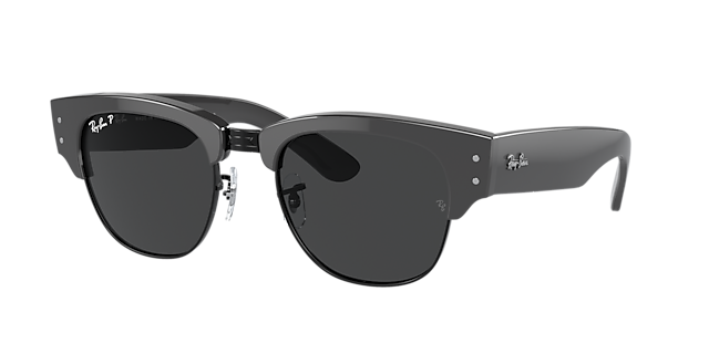Ray-Ban RB0316S Mega Clubmaster 53 Black & Grey On Black Polarised 