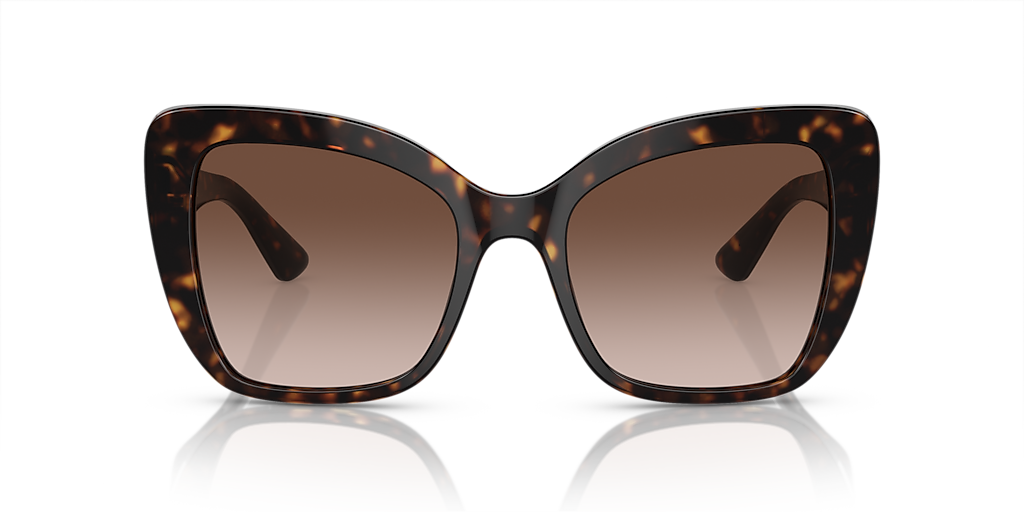 DOLCE&GABBANA DG4348 Havana - Women Luxury Sunglasses, Brown Gradient Dark Brown Lens