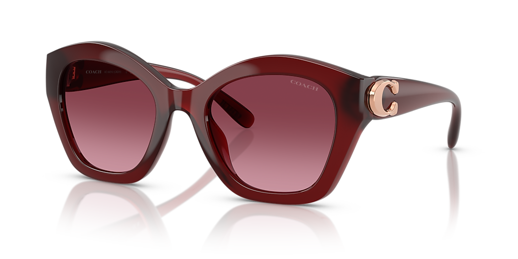 Coach HC8421U CAD31 L (54 - 22) with Red lenses and Red frame