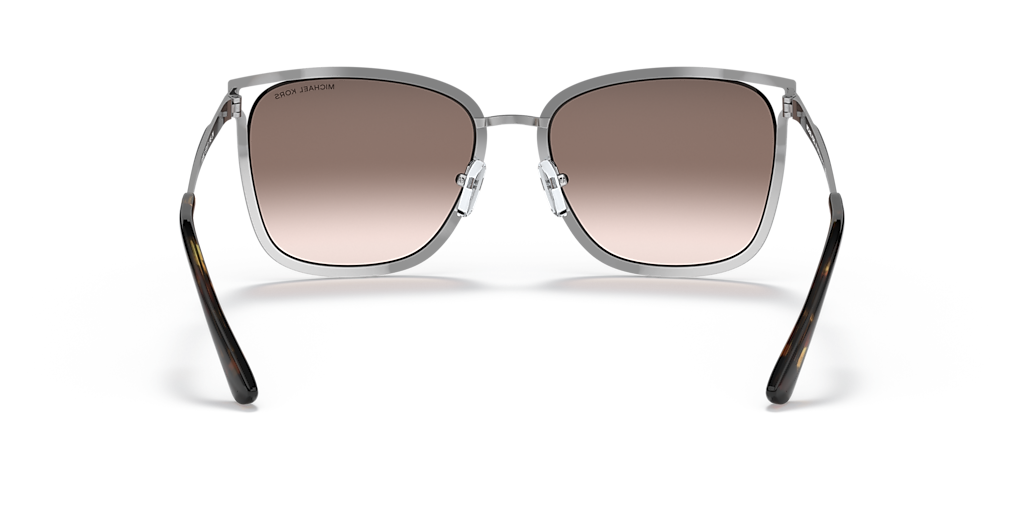 MICHAEL KORS MK1098B Stockholm Silver - Women Sunglasses, Brown Silver Flash Lens