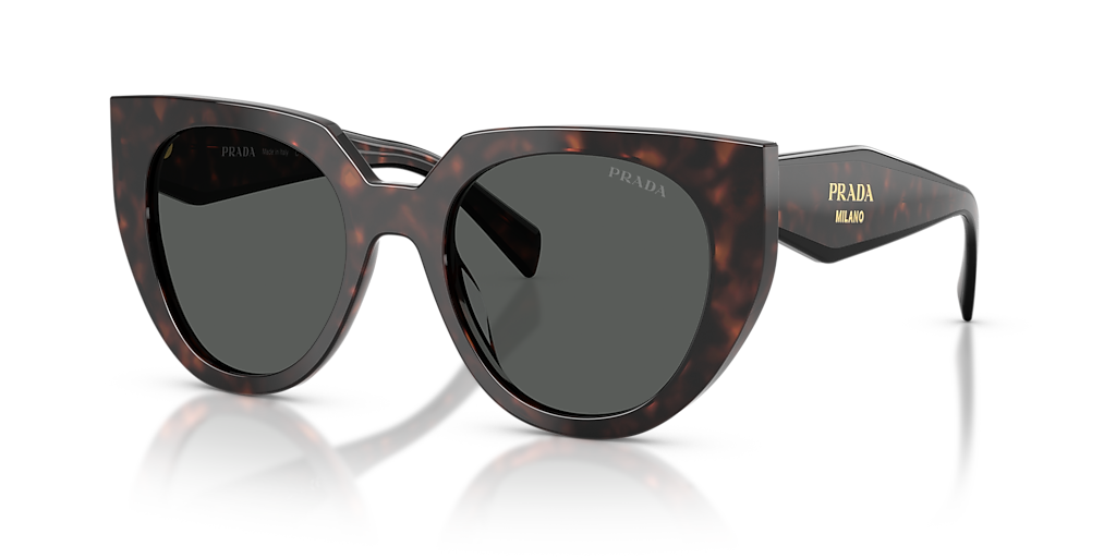 Prada PR 14WS M (52 - 20) with Grey lenses and Tortoise frame