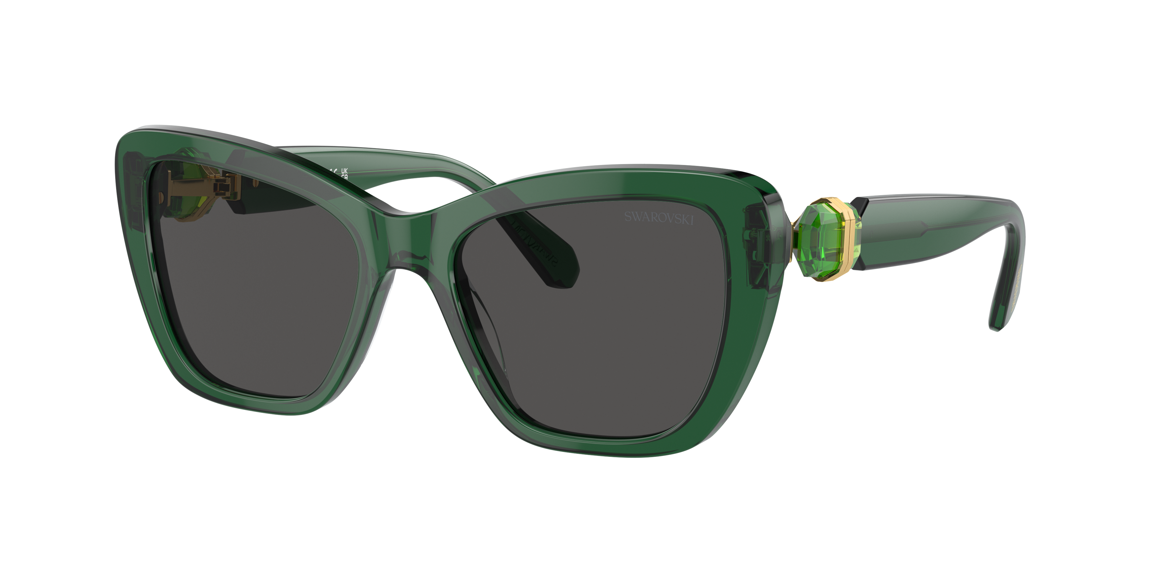Swarovski SK6018 XXS (52 - 18) with Grey lenses and Green frame