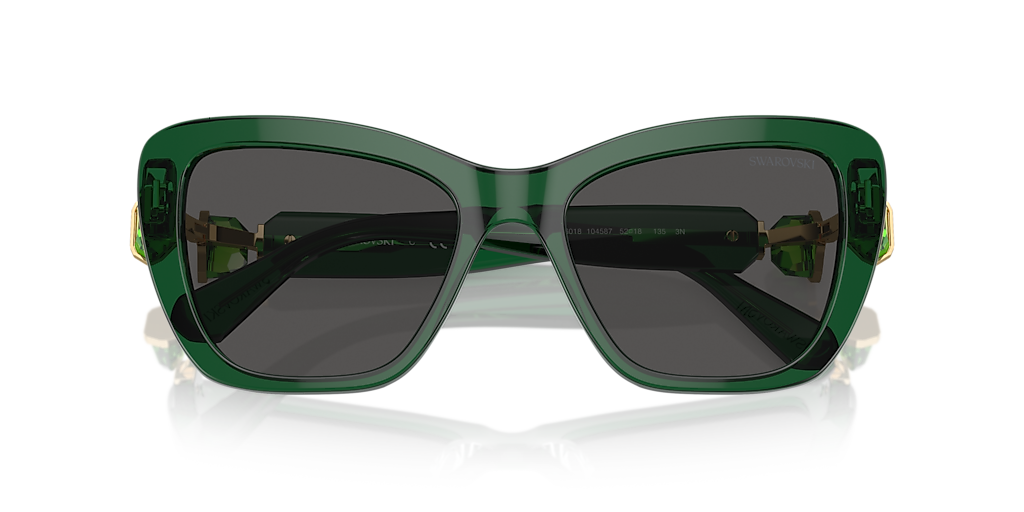 Swarovski SK6018 XXS (52 - 18) with Grey lenses and Green