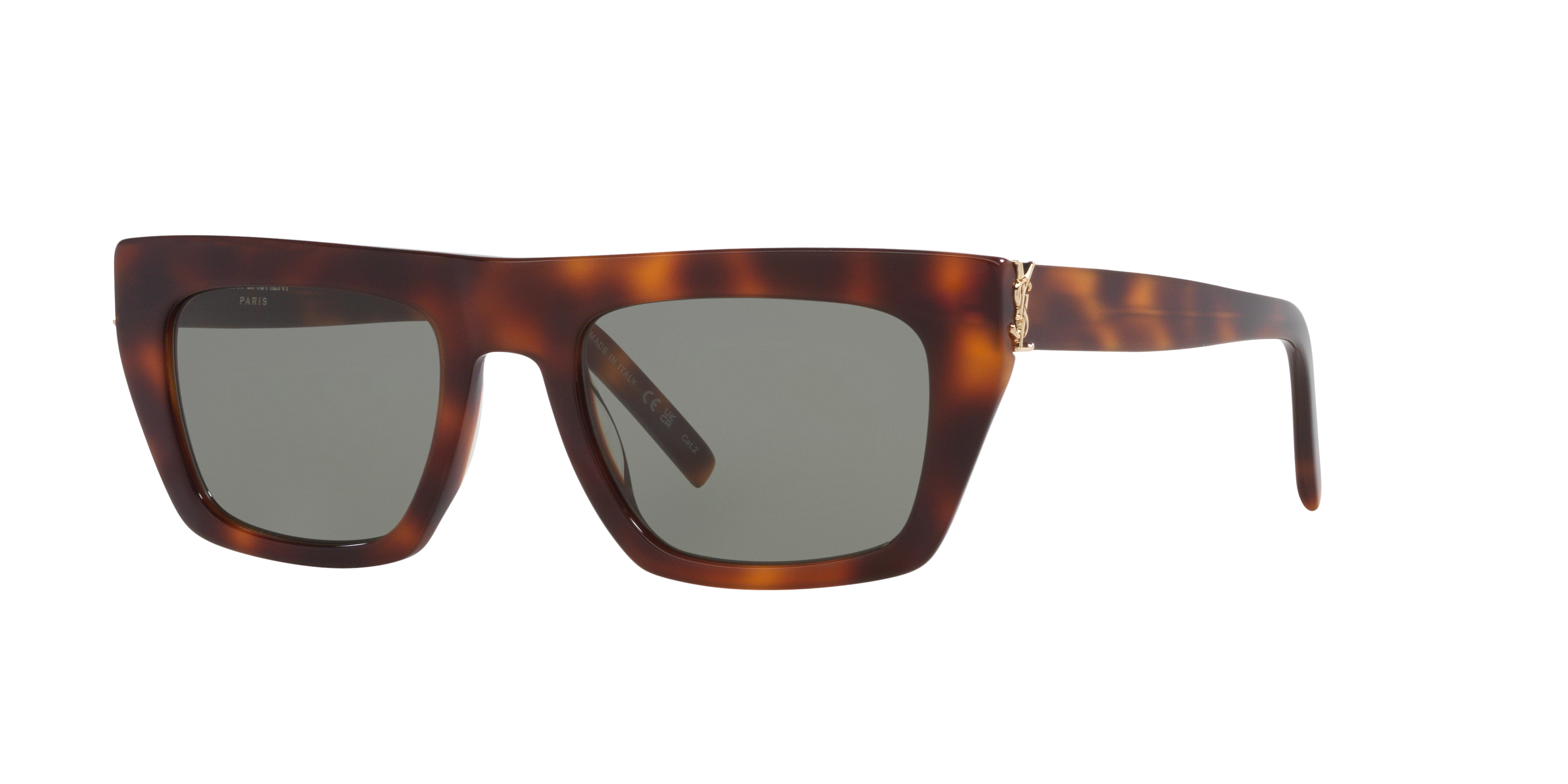 Saint Laurent Womens Sl M131 Rectangle-frame Acetate Sunglasses Brown